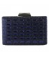 Bag clutch, that is blue, satin and crystals