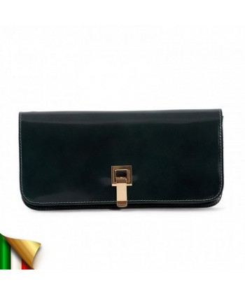 Bag clutch, Kim Green, glossy leather