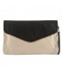 Bag clutch, Rita Beige, leather