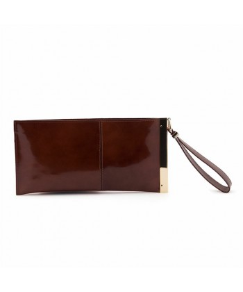Bag clutch, Lisa Brown, glossy leather