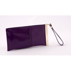 Bag clutch, Lisa Violet, shiny leather