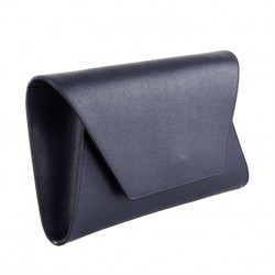 Bag clutch, Lula Blue, genuine leather