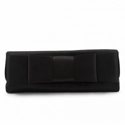 Bag clutch, Hester Black, in satin with bow