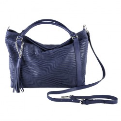 Hand bag, Lela Blue, leather
