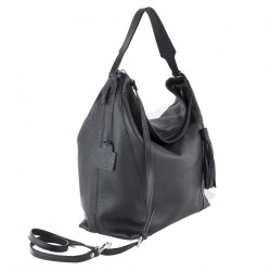 Hand bag, Fulvia Black leather