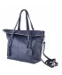 Hand bag, Flavia Blue, leather