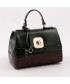 Hand bag, Jewell Green, glossy leather, made in Italy