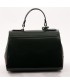 Hand bag, Jewell Green, glossy leather, made in Italy