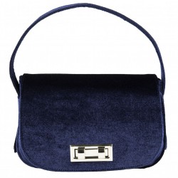 Hand bag, Belina blue, velvet
