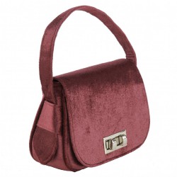 Hand bag, Belina red velvet