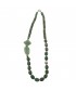 Necklace, Demetra green, turquoise, and jade, made in Italy, limited edition