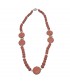Necklace, Amaranta, lava stone and silver, made in Italy, limited edition