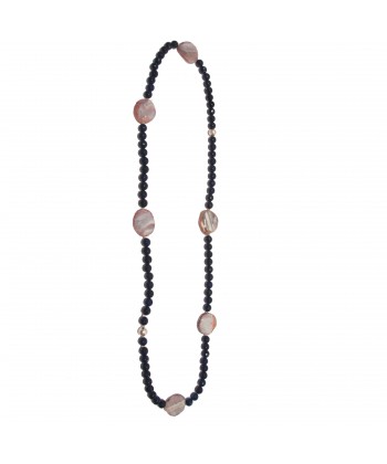 Collana, Calcedonia, in agata blu, calcedonia indiana ed argento, made in Italy, limited edition