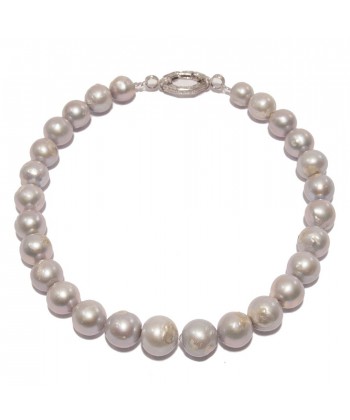 Necklace, Ari, gray pearls and silver, made in Italy, limited edition