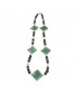 Collar, Olga, perlas naturales ágata, calcedonia y la plata, hecho en Italia, edición limitada
