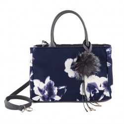 Hand bag, Agnes Blue, fabric