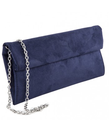 Bag clutch, Esterina Blue, faux leather