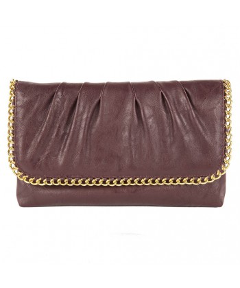 Bag clutch, Tanya, Red, faux leather