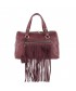 Hand bag, Penny Red, leather