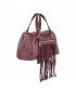 Hand bag, Penny Red, leather