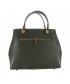 Handbag, Mafalda, Green, leather