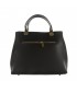 Handbag, Mafalda, Black, leather