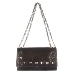 Bag clutch, Tosca, Black, leather