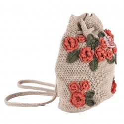 Shoulder bag, Tiziana Beige, cotton