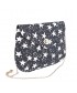 Bag clutch, Sandra Black, with Stars, fabric