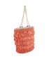Hand bag, Cosima Red, raffia