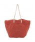 Hand bag, Clelia Red, raffia