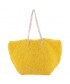 Hand bag, Clelia Yellow, raffia