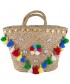 Hand bag, Dalida Multicolor straw