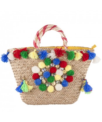 Hand bag, Pia Multicolor straw