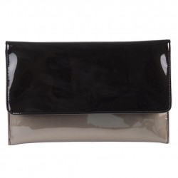 Bag clutch, Nina Bronze, faux leather
