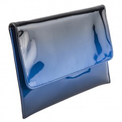 Bag clutch, Nina Blue, faux leather