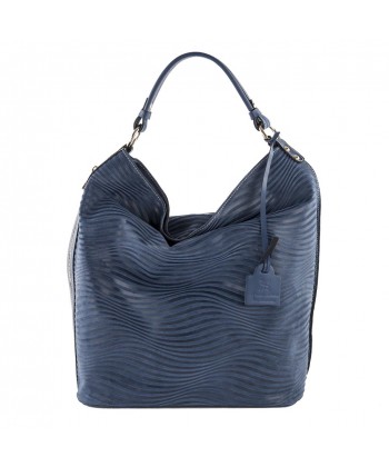 Hand bag, Priscilla Blue, leather
