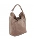 Hand bag, Priscilla Beige, leather