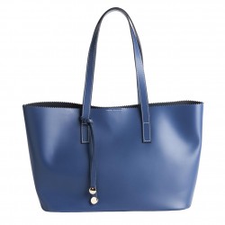 Hand bag, Rachel Blue, leather