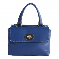 Hand bag, Rina Blue, leather