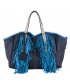 Man saco, Ilaria Azul, de coiro, feitos en Italia
