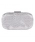 Bag clutch, Nives Silver, fabric
