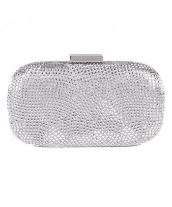 Bag clutch, Nives Silver, fabric
