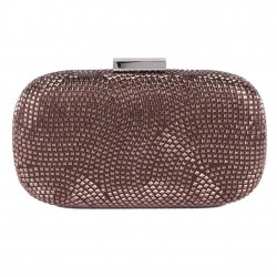 Bag clutch, Nives Brown, fabric