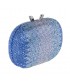 Borsa clutch, Ilda Blu, in tessuto con pietre