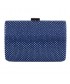 Bag clutch, Gisella Blue, satin fabric