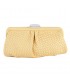 Bag clutch, Loire Yellow, fabric braided
