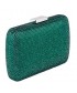 Bag clutch, Everina Dark Green, satin