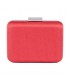 Bag clutch, Polly Red, satin
