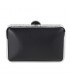 Bag clutch, Chantal Black faux leather